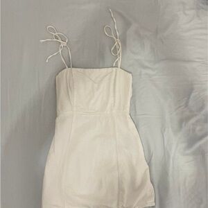 Zara White Spaghetti Strap Mini Sundress